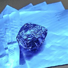  Фольга оберточная для конфет Синяя 10*10 см, уп. 10 шт.