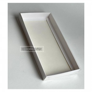 Коробка для плитки с прозрачной крышкой 16*8 см, белая