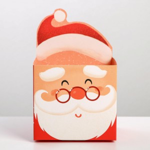 Коробка для мини-букетов "Дед мороз", 12х17х10 см
