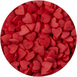 Посыпка сахарная "Сердечки красные крупные" (30 г)