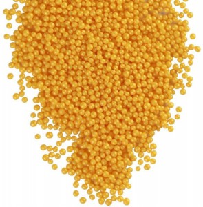 Посыпка шарики драже рисовое 2-5 мм ЖЕЛТЫЕ в глазури (50 г)