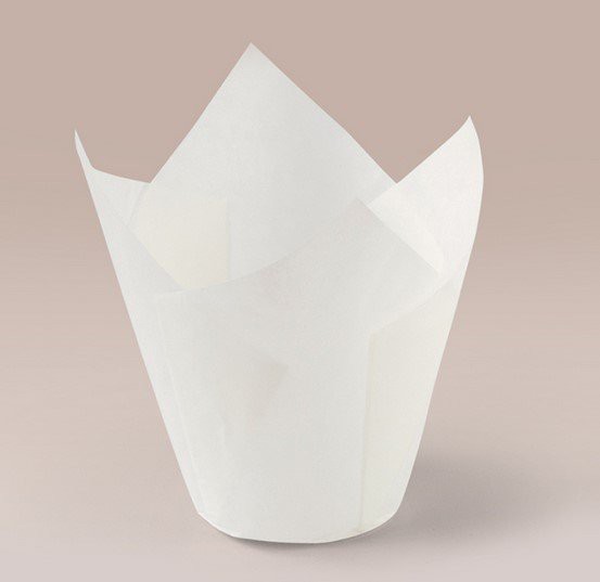 Форма бумажная Тюльпан белый 50*80 мм