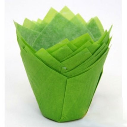 Форма бумажная Тюльпан зеленый 50*80 мм