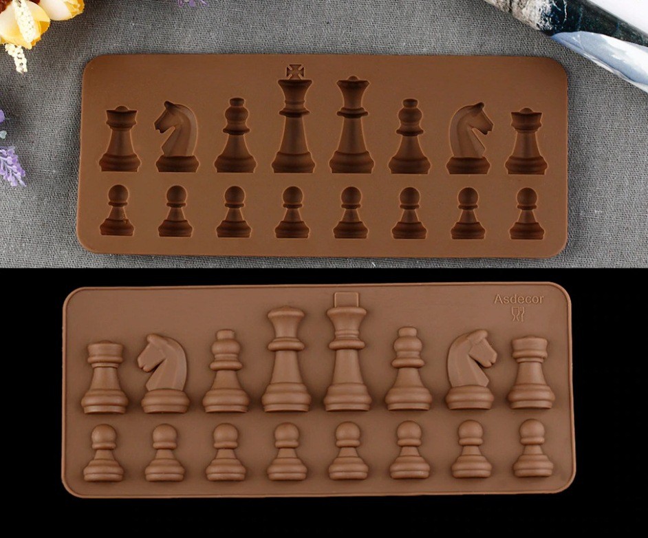 Молд силиконовый "Шахматы" для шоколада и карамели