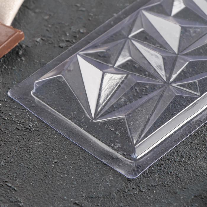 Форм пластиковая для шоколада "Геометрия" 18×8 см, цвет прозрачный