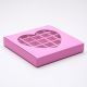 Коробка на 25 конфет Сиренево-розовая с окном в форме Сердца