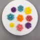 Набор из 9 фигурок "Цветы" из пищевой глазури разного цвета 