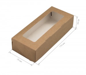Коробка кондитерская, размер 17*7*4 см (ECO TABOX 500)