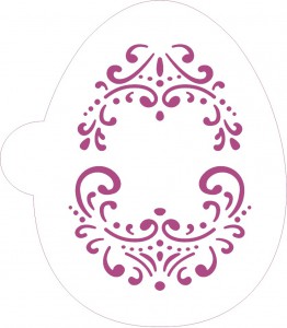 Вырубка с трафаретом "Яйцо с орнаментом" (#Пасха)