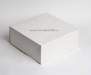 Коробка белая 225х225х90 мм 