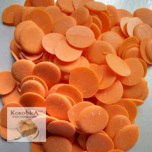Глазурь оранжевая с ароматом Апельсина Шокомилк (диски)
