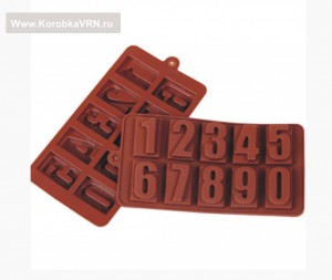 Форма "Цифры на подложке" для шоколада и карамели (высота цифры 5 см)