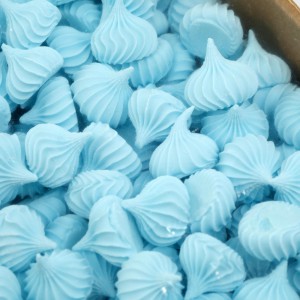 Сахарные Безе, голубые рифленые (диаметр 1,8 см, фас. 30 г)