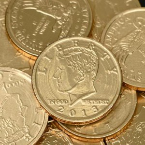 Монетки шоколадные "Евро.Доллары" (4 см, вес 6 г)