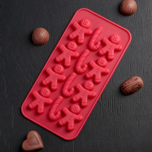 Молд силиконовый "Пряничные человечки" для шоколада и карамели
