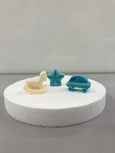 Набор из 3 фигурок "Детский набор для мальчика" из пищевой глазури разного цвета 