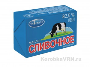 Масло сливочное 82,5% (коровка), Экомилк 380 г