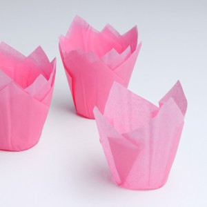 Форма бумажная Тюльпан светло-розовый 50*80 мм
