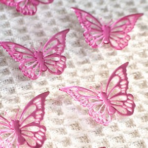 Бабочки розовые из акрила 5 шт
