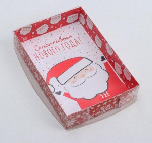 Коробка 17*12*3 см "Дед Мороз" для пряников