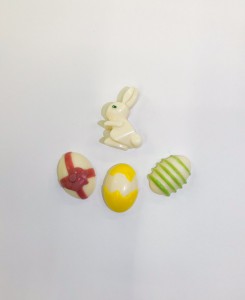 Набор из 4 фигурок "Пасхальный набор" из пищевой глазури разного цвета