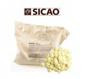 Шоколад белый Sicao 28%, пакет 2,5 кг 