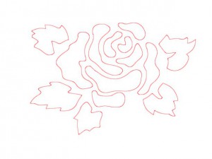 Трафарет "Цветок розы"