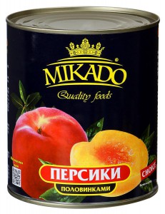 Персик половинки в сиропе MIKADO Premium 850 мл (ж/б)
