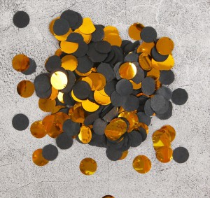 Конфетти «Золотые-черные», 20 г, d=1,1 см